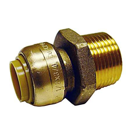 Push-To-Fit Fitting Adapter - 1/2 In. Push x MIP