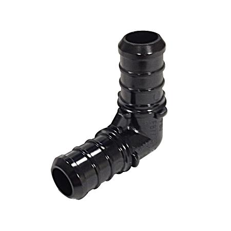 90-Degree Black Plastic PEX Elbow - 2 Pk
