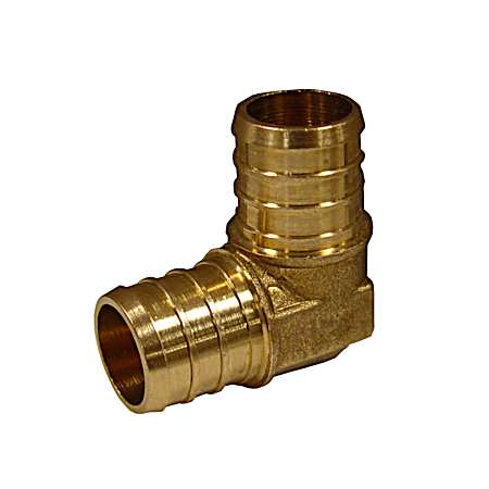 3/8 in PEX x 3/8 in PEX 90-Degree Lead-Free Brass Elbow