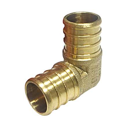 1/2 in PEX x 1/2 in PEX 90-Degree Lead-Free Brass Elbow - 25 Pk