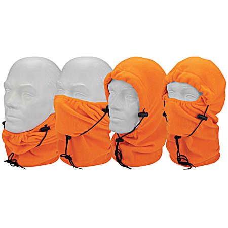 Adult Challenger Blaze Orange 4-In-1 Fleece Hood