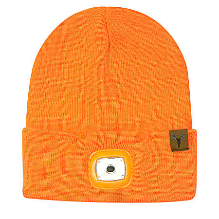Men's Blaze Orange Rechargeable Lighted Beanie