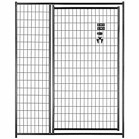 5 ft X 6 ft Black Welded Wire Kennel Gate Panel