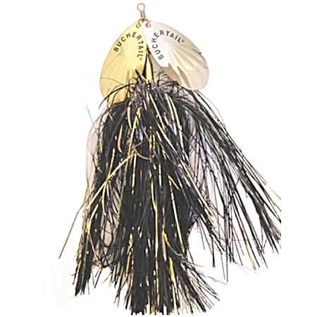 800 Twin Tinsel 10 in Texas Tea Musky Buchertail
