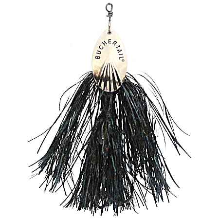 500 Series Tinsel 5 in Black/Nickel Musky Buchertail