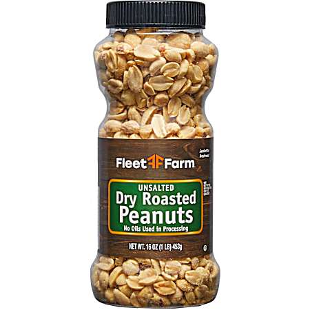16 oz Unsalted Dry Roasted Peanuts