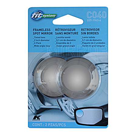 2 in Frameless Non-Adjustable Blind Spot Mirror - 2 Pk