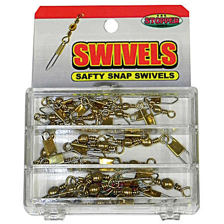 Safety Snap w/Barrel Swivel - Brass