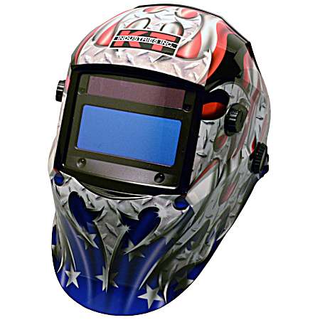 Skull & Flames Black Auto-Darkening Welding Helmet