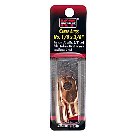 Cable Lugs Size No. 1/0 x 3/8 in - 2 Pk