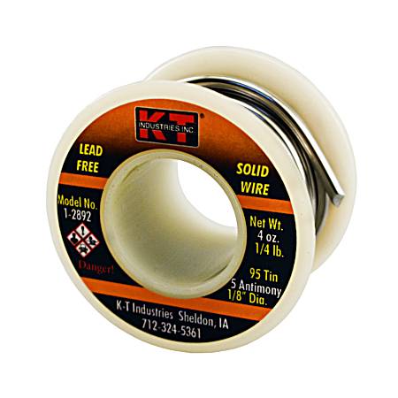 1/4 lb Lead-Free Solder Solid Wire 1/8-inch DIA