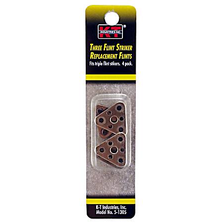 Three-Flint Striker Replacement Flints - 4 Pk