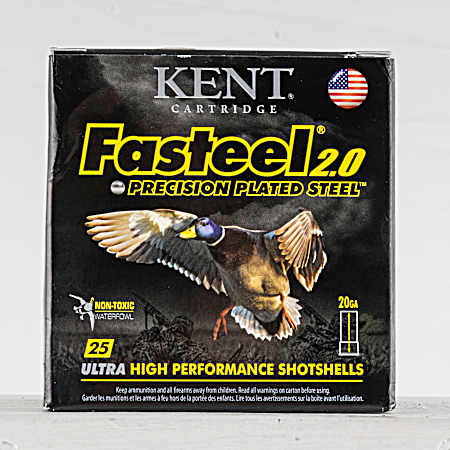 20 GA 3 in #4 Fasteel 2.0 Waterfowl 25 Shotshells