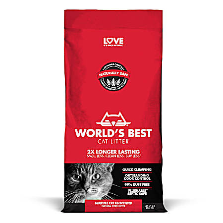 Multiple Cat Unscented Natural Corn Cat Litter