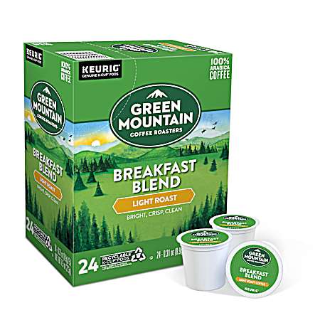 Breakfast Blend Light Roast Coffee K-Cup Pods - 24 Ct