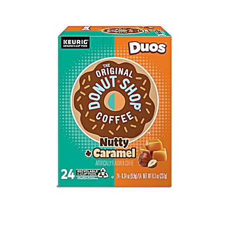 Duos Nutty + Caramel Flavored Coffee K-Cup Pods - 24 Ct