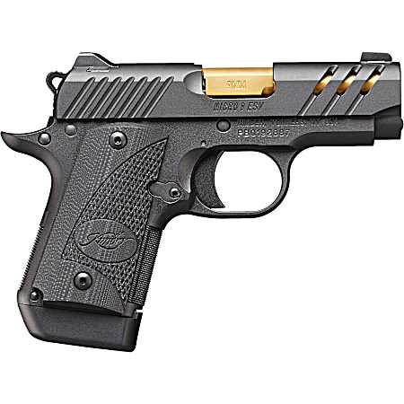 9mm Micro 9 ESV Black Gold Barrel Pistol