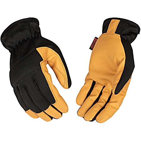 Men's Black Synthetic Gloves w/ Knuckle Protection