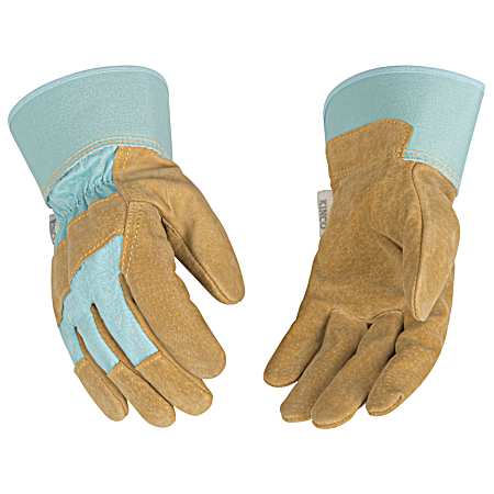 Women's Cotton Canvas/Suede Pigskin Palm Gloves