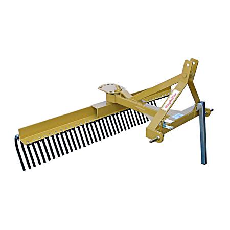 72 in Gold Tubular Yard Rake