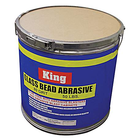 50 lbs.  Glass Bead Abrasive 80 Grit