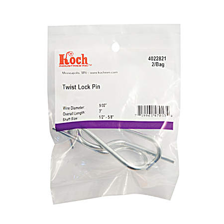 1/2-5/8 in Twist Lock Pin - 2 Pk