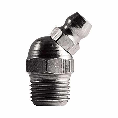 1/4 in- 28 Thread 45 Degree Grease Fitting - 2 Pk