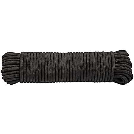 Black Polypropylene Diamond Braid Rope