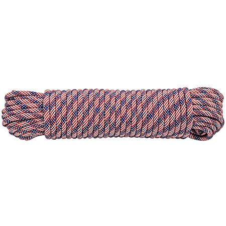 Red/White/Blue Polypropylene Diamond Braid Rope