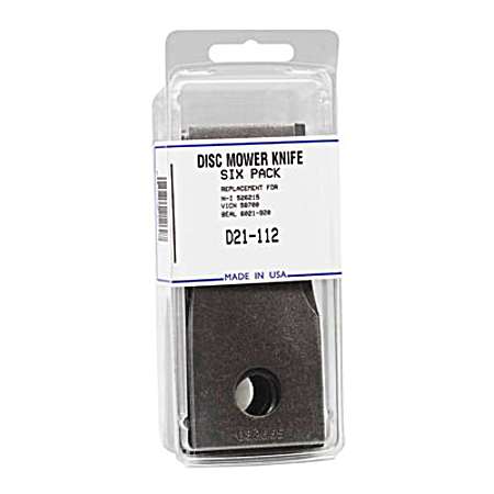 Fella/Gehl/MF/NI + Disc Mower CW Knife - D21-112 - 6 Pk