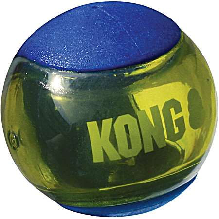 Squeeze Action Blue Ball Dog Toy
