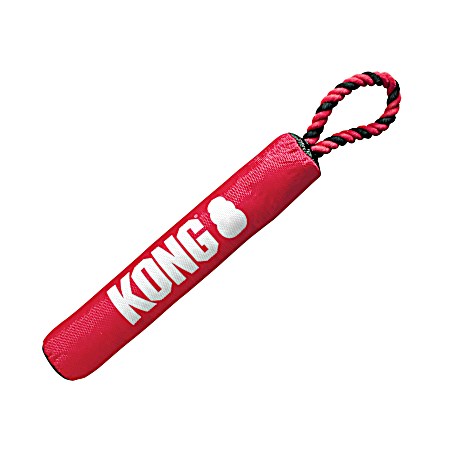 Medium Red Signature Stick w/ Rope Dog Toy