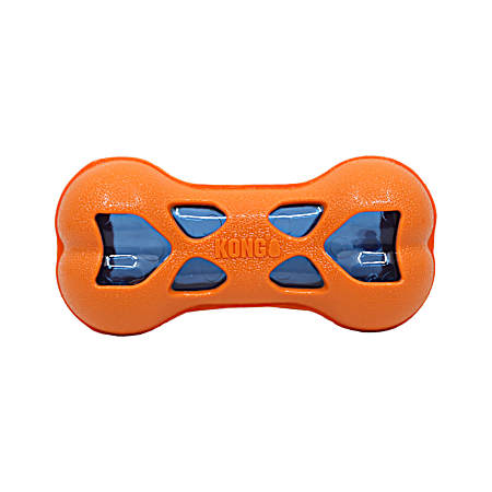 Large Orange & Blue Wrapz Bone Dog Toy
