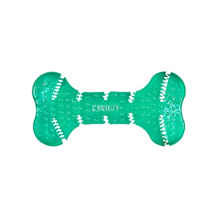 Medium Green Squeezz Dental Bone Dog Toy