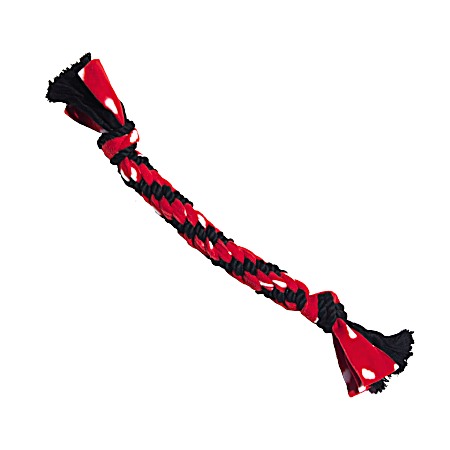 Medium Black & Red Signature Rope Dual Knot Dog Toy