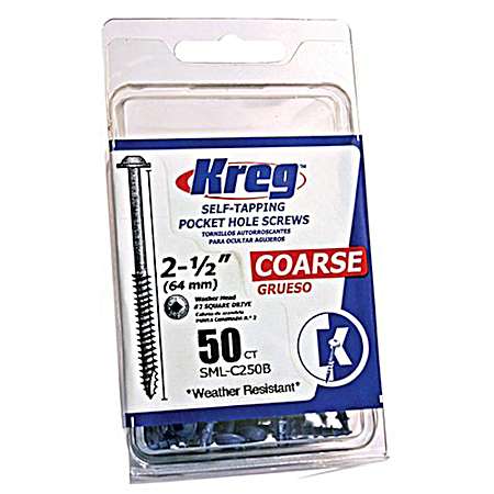 50 Pk. Blue-Kote Washer-Head Screws - Coarse