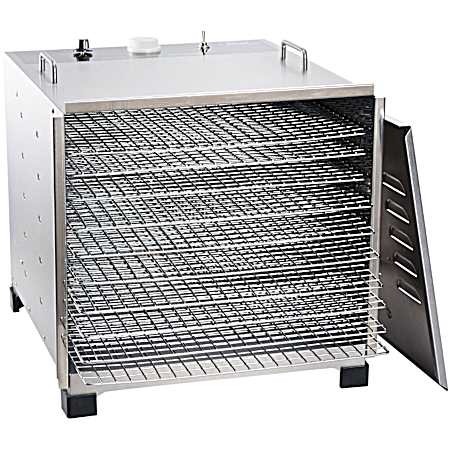 Big Bite Stainless Steel Dehydrator w/ 12 hr Timer