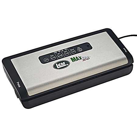 MaxVac 100 Stainless/Black Vacuum Sealer