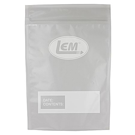 MaxVac Zipper Top Vacuum Bags 8 in x12 in Quart Size - 18 CT