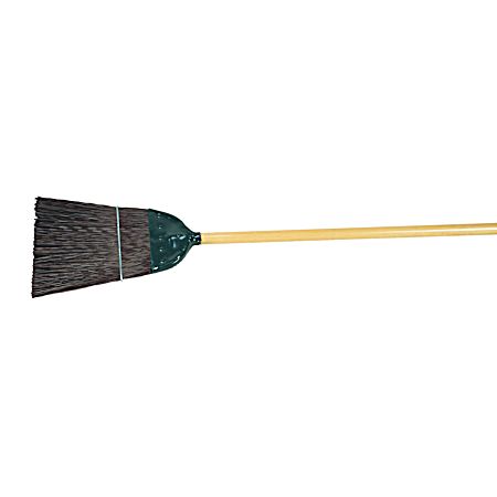 Metal Cap Broom Brown Synthetic Fiber