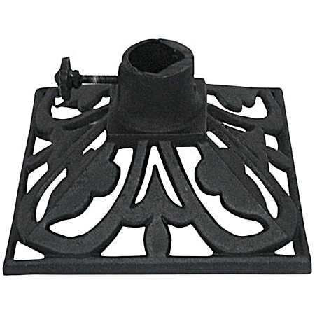 9 in Black Cast Iron Torch Stand