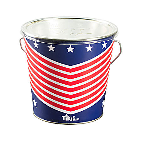17 oz BiteFighter USA Flag Citronella Wax Candle Bucket