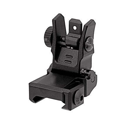 AR15 Low Profile Flip-up Rear Sight w/ Dual Aiming Aperture