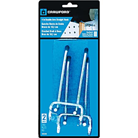 4 in Medium-Duty Double Arm Hook - 2 Pk
