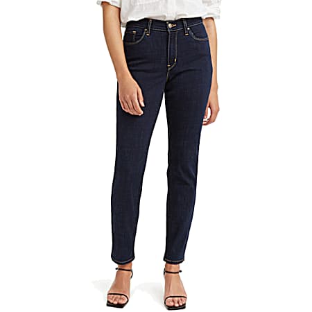Women's Classic Cobalt Dip Mid-Rise Straight Leg Jeans