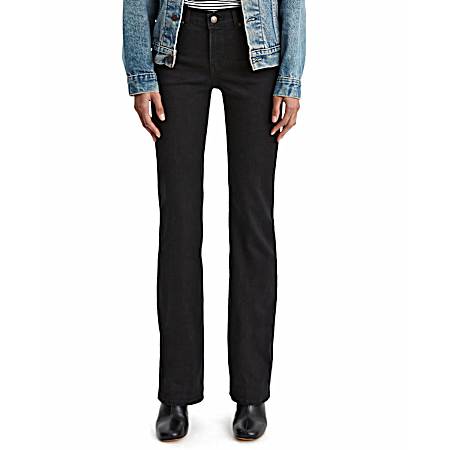 Women's Classic Soft Black Mid-Rise Bootcut Jeans