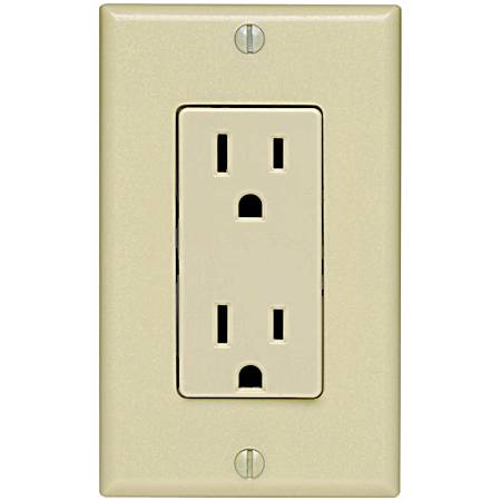 Decora Straight Blade Duplex Receptacle - Ivory