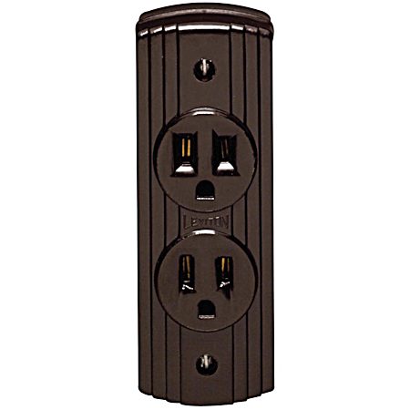 Double Ground Surface Outlet - Brown