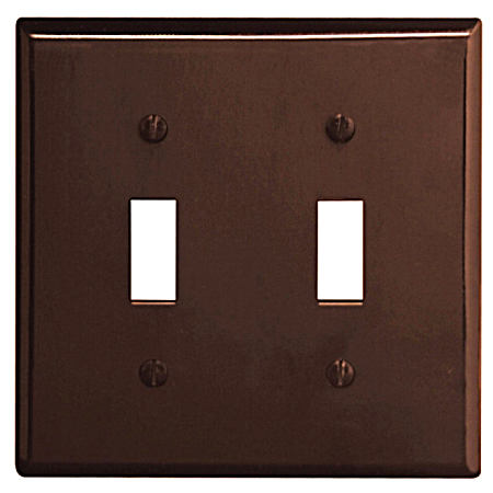 2-Gang Switch Wallplate - Brown