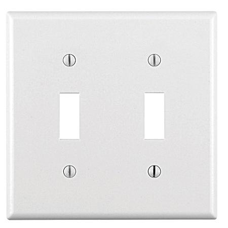 2-Switch Wallplate - White